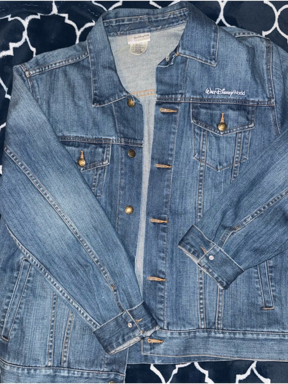 Disney Light Blue Denim Jacket with Walt Disney World Label